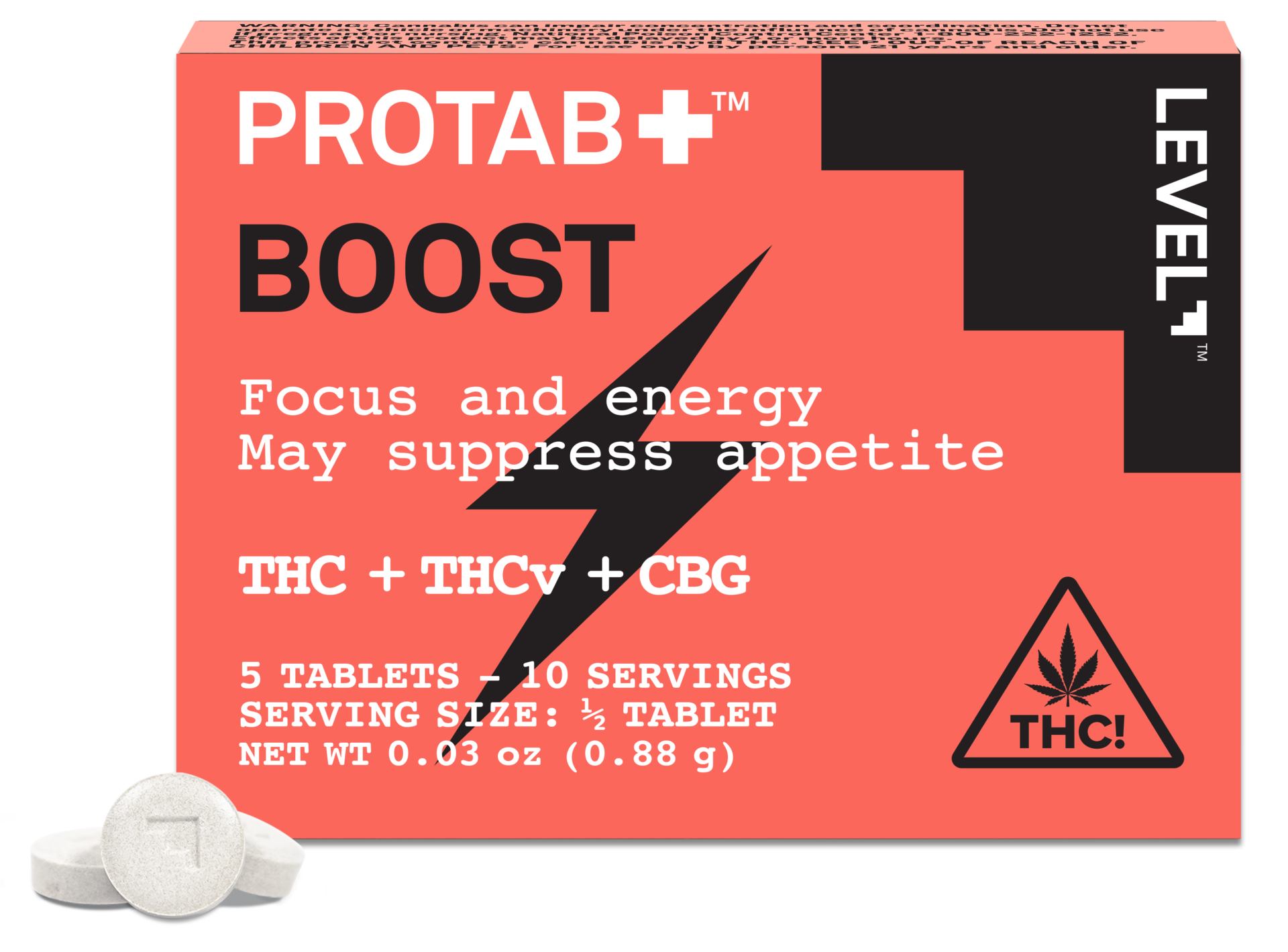 Photograph of product: Level - Protab Boost Tablets