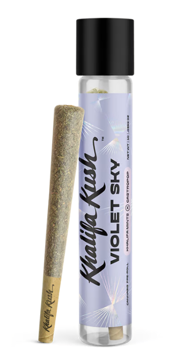 Photograph of product: Khalifa Kush Violet Sky Pre-Roll 1g