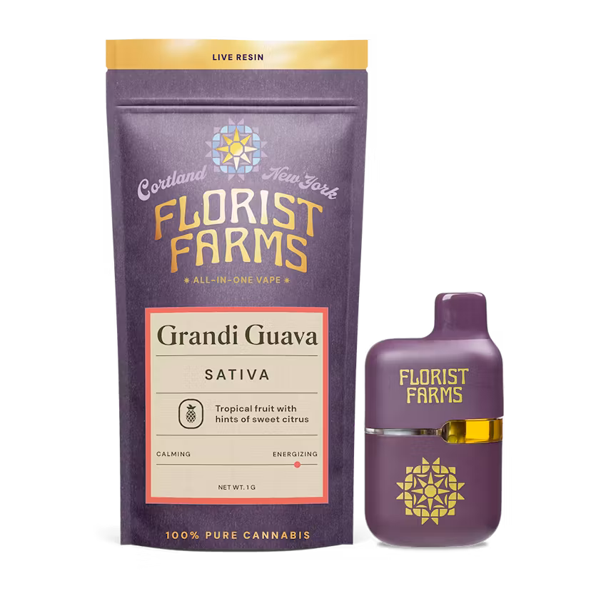 Photograph of product: Florist Farms | Peanut Butter Bomb  | 1g Live-Resin Disposable | Hybrid