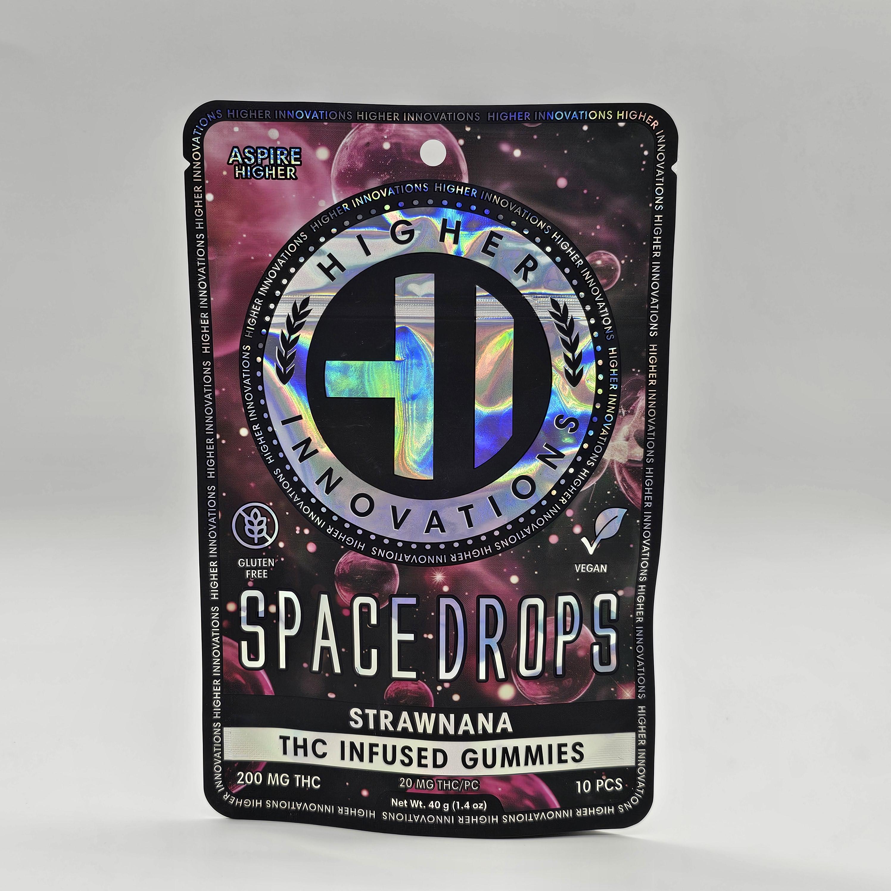 Photograph of product: Space Drops | Gummy | Strawnana | 200mg