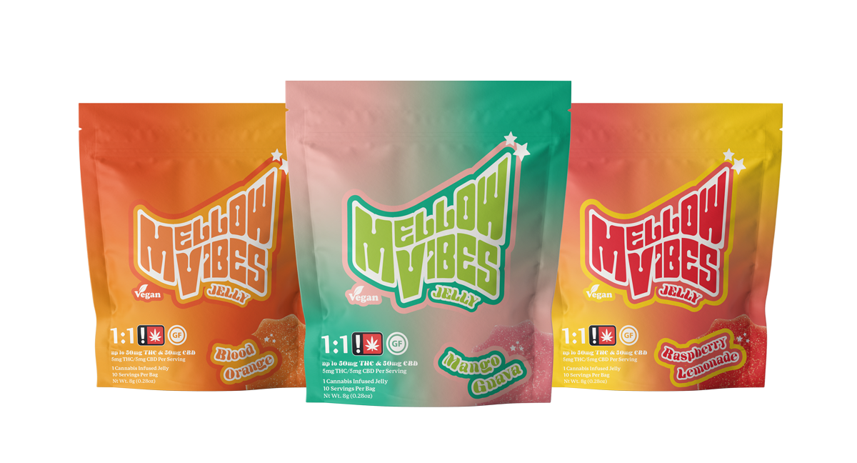 Photograph of product: Mellow Vibes - 100mg 1:1 Dream Berry Single