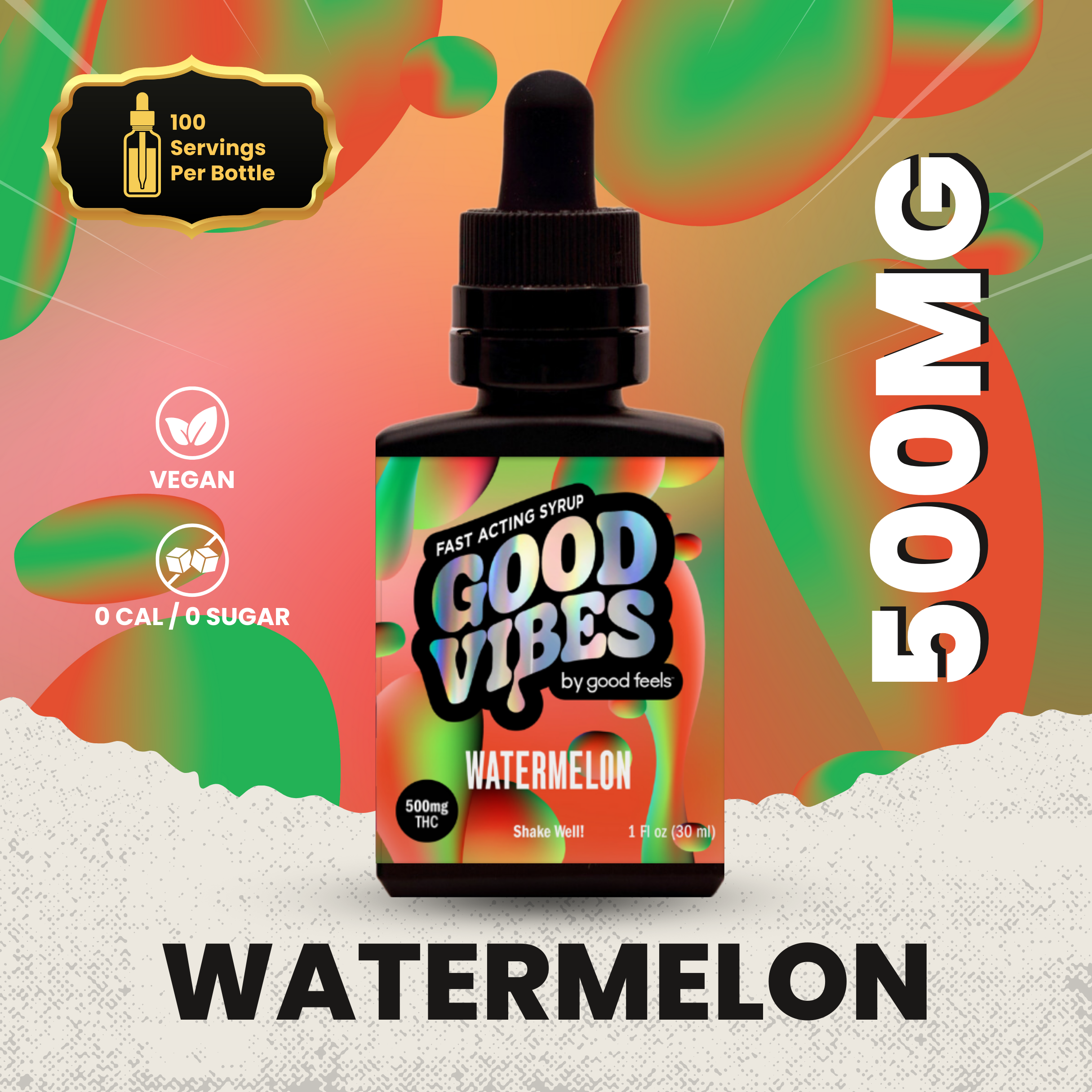 Photograph of product: Watermelon Fast-Acting Syrup | 500mg