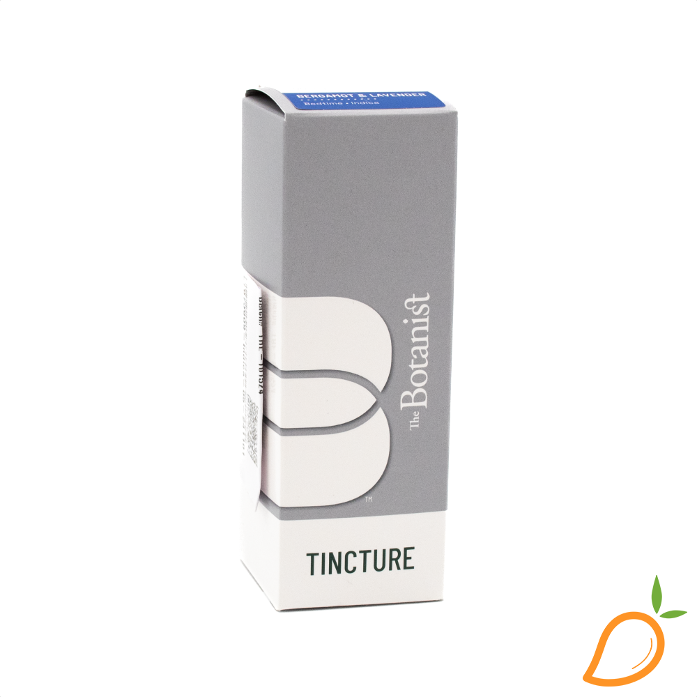 Photograph of product: 300mg 1:1 TH-oui/CBN Bergamot & Lavender Rest Tincture The Botanist