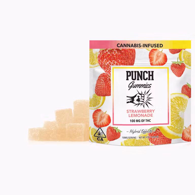 Photograph of product: Strawberry Lemonade [H] I 100MG 10PK Gummy I Punch