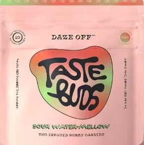 Photograph of product: Taste Buds Sour Water-Mellow (H) 2:1 CBD:TH-oui Gummies 10mg 10pk