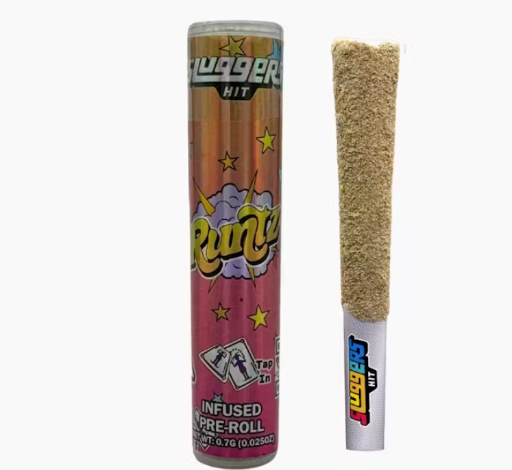 Photograph of product: Sluggers Hit Runtz Infused Preroll .7g