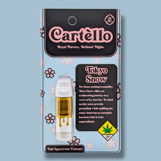Photograph of product: Cartello | Tokyo Snow | Full Spectrum | Postless Cartridge | 1g