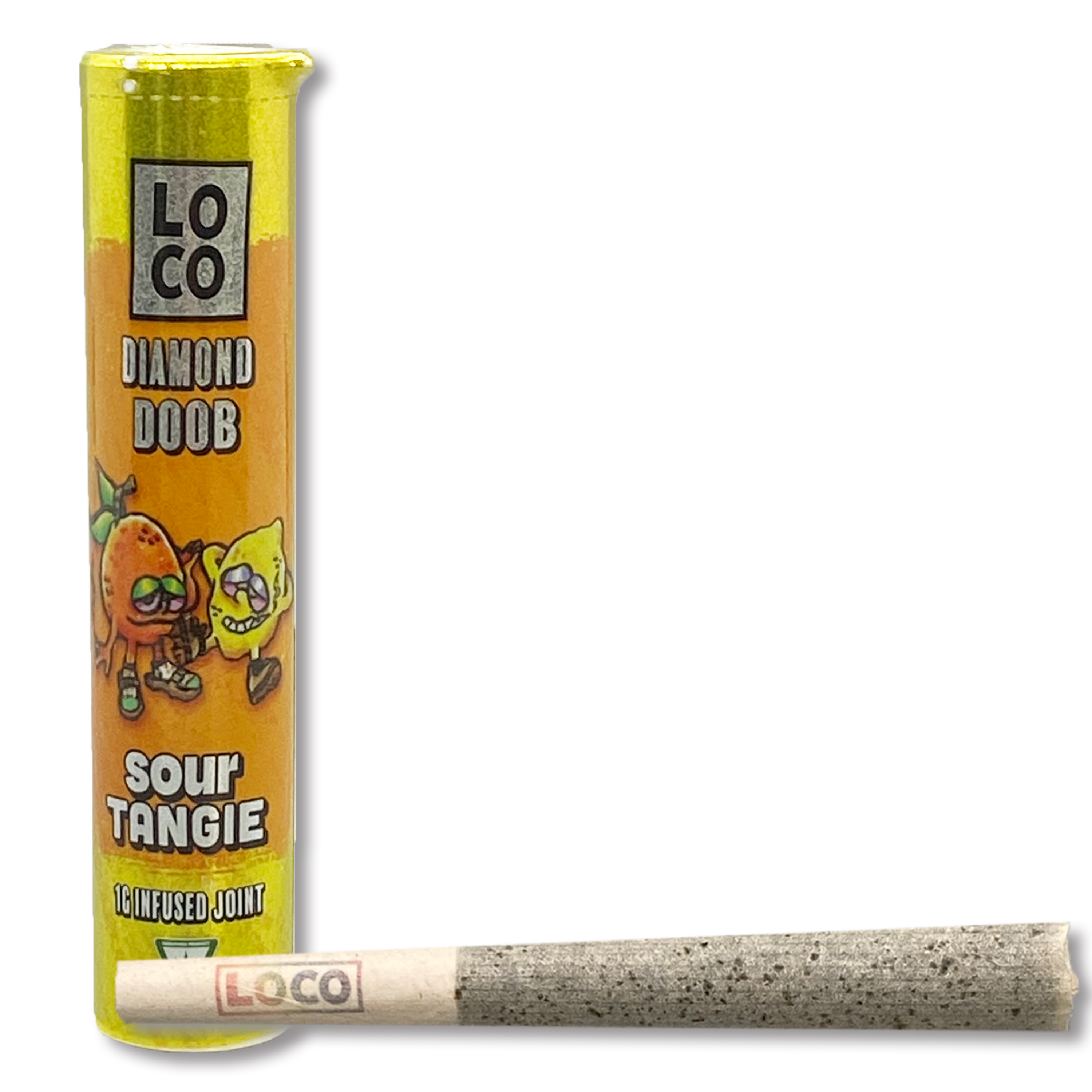 Photograph of product: LOCO - Sour Tangie Infused PreRoll - 1g