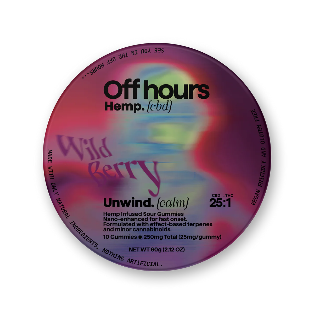 Photograph of product: Off Hours | Unwind- Wild Berry | Hemp CBD | Calm | 250mg