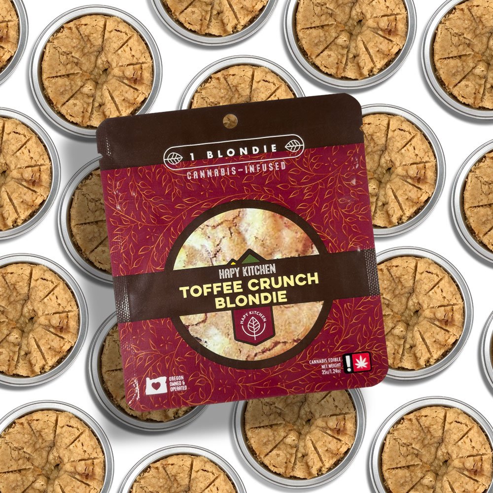 Photograph of product: HAPY KITCHEN | BLONDIE | TOFFEE CRUNCH | 100MG