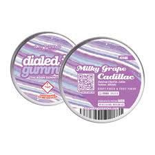Photograph of product: Dialed in - Rosin Gummies - Milky Grape Cadillac- 100mg