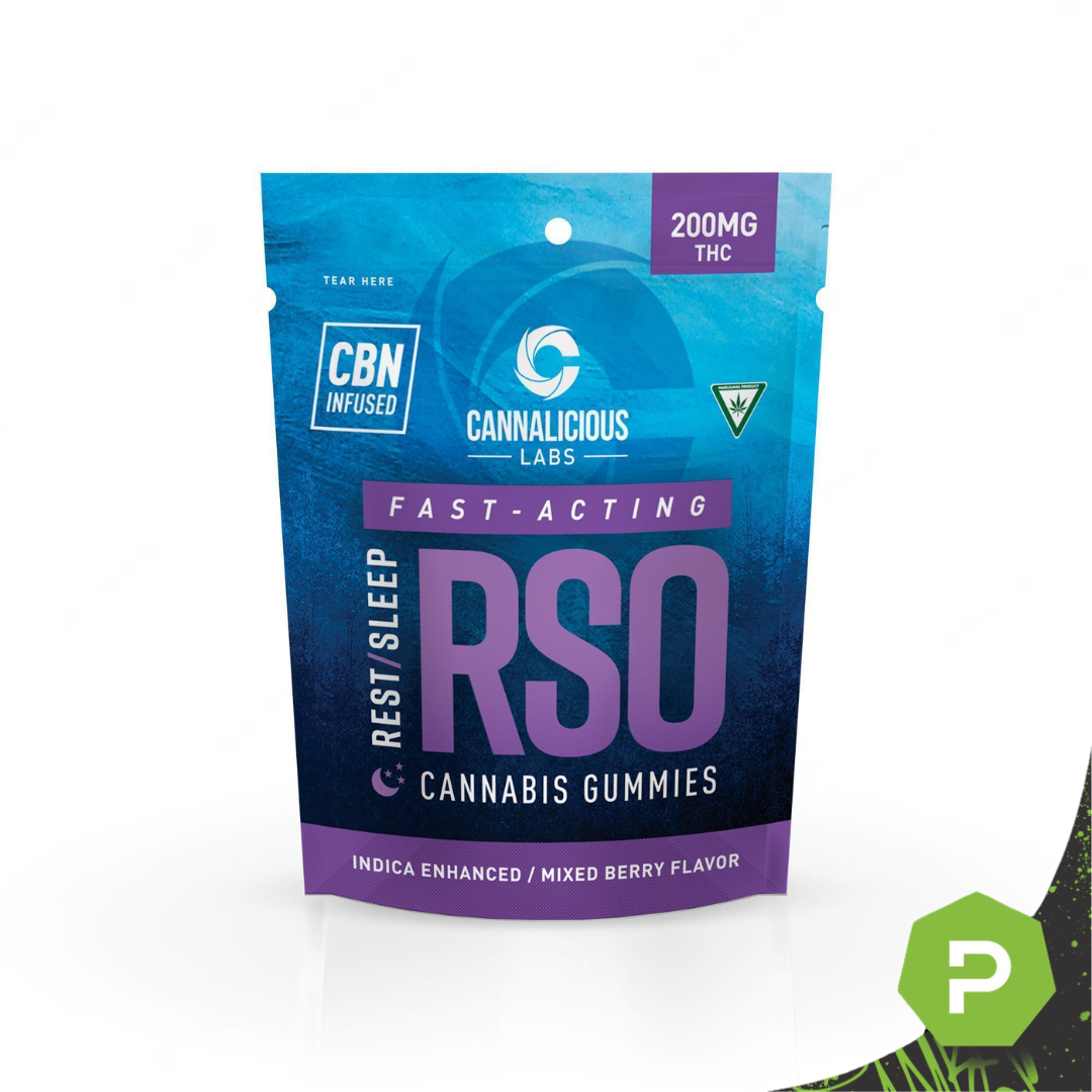 Photograph of product: Cannalicious | 200mg Live Resin Gummies | Grape Stomper