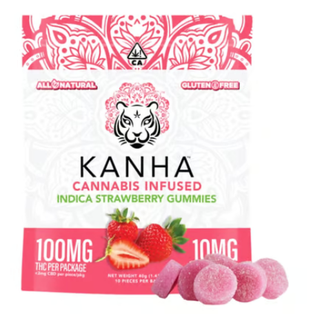 Photograph of product: Gummies - Strawberry Indica - 20 Pcs - 100mg