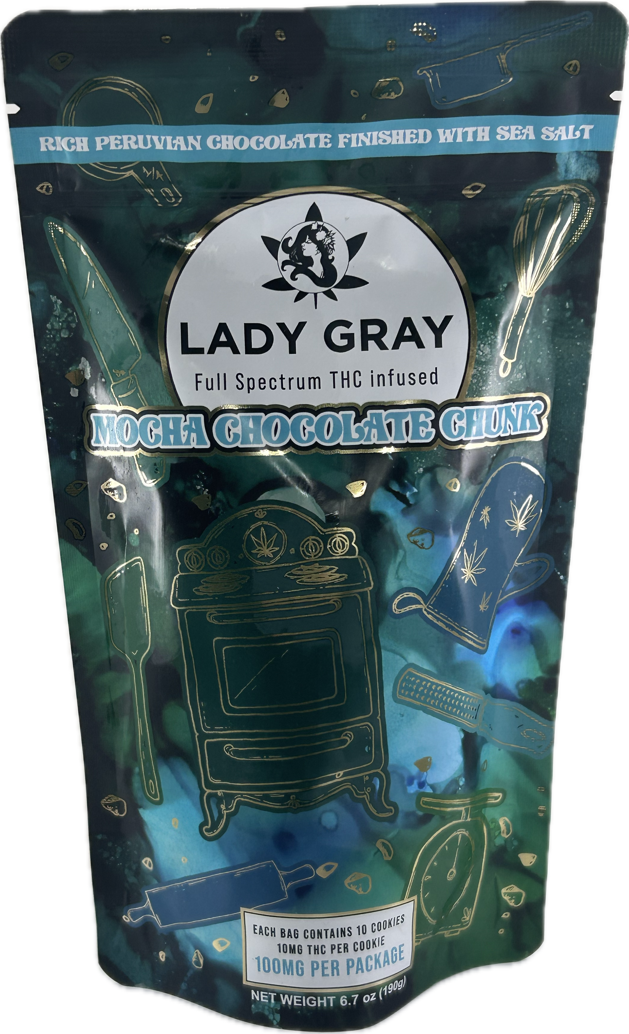 Photograph of product: Mocha Chocolate Chunk 10-Pack 100mg