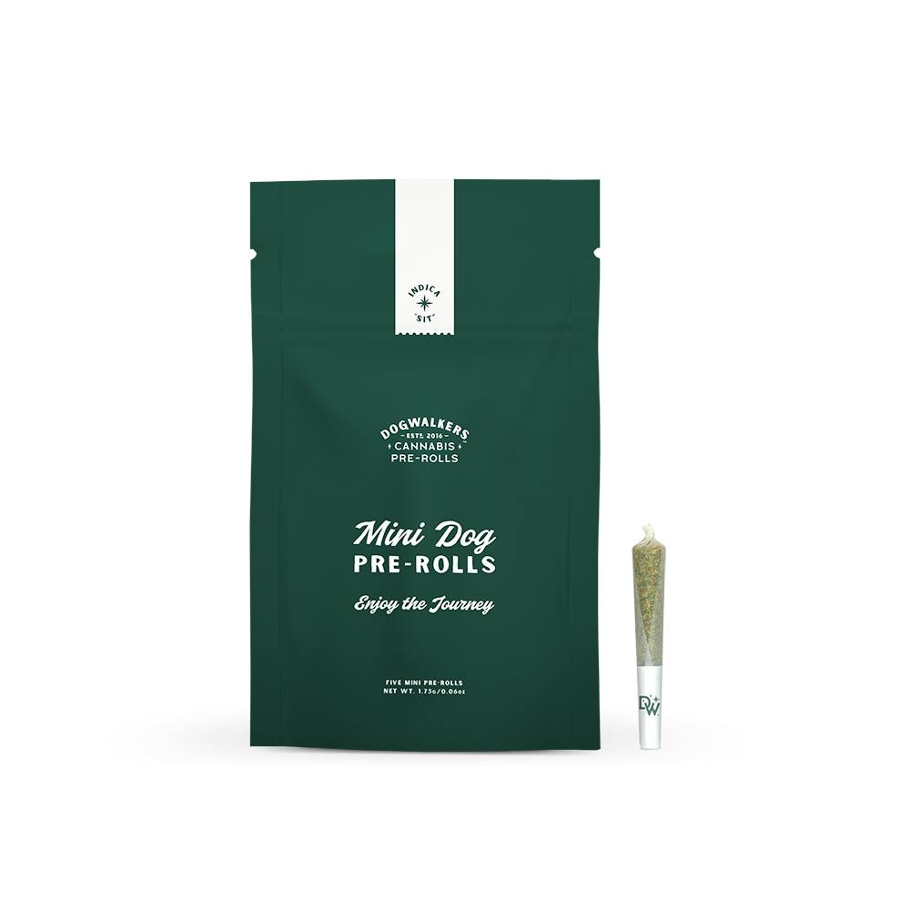 Photograph of product: Dogwalkers | Kosher Kush (Sit) | Pre-Rolls | 5pk | 1.75g