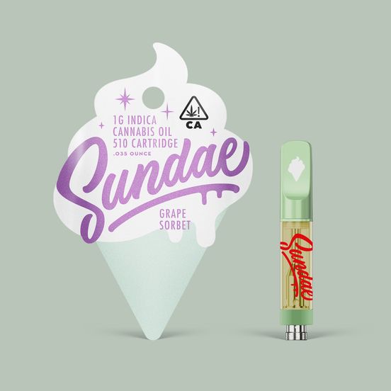 Photograph of product: Sundae - Grape Sorbet Cartridge 1g - 