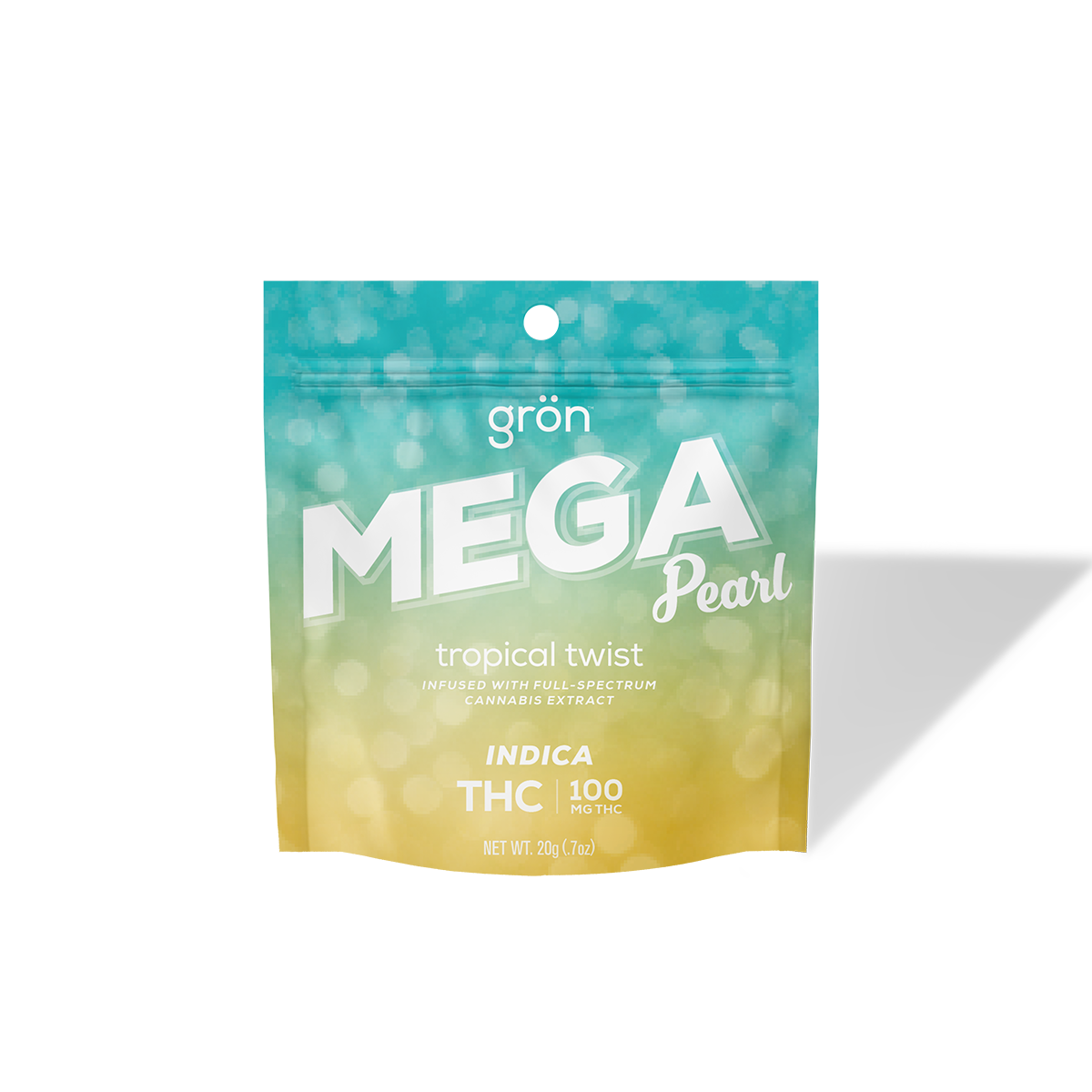 Photograph of product: Gron | Mega Pearl | Tropical Twist 100mg