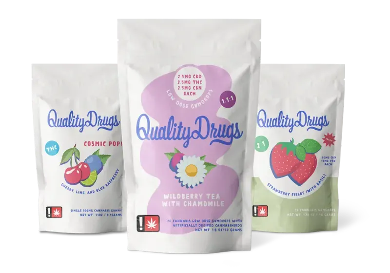 Photograph of product: Quality Drugs - Variety Pack - 100mg TH-oui 10pk Fruit Chew by Quality Drugs