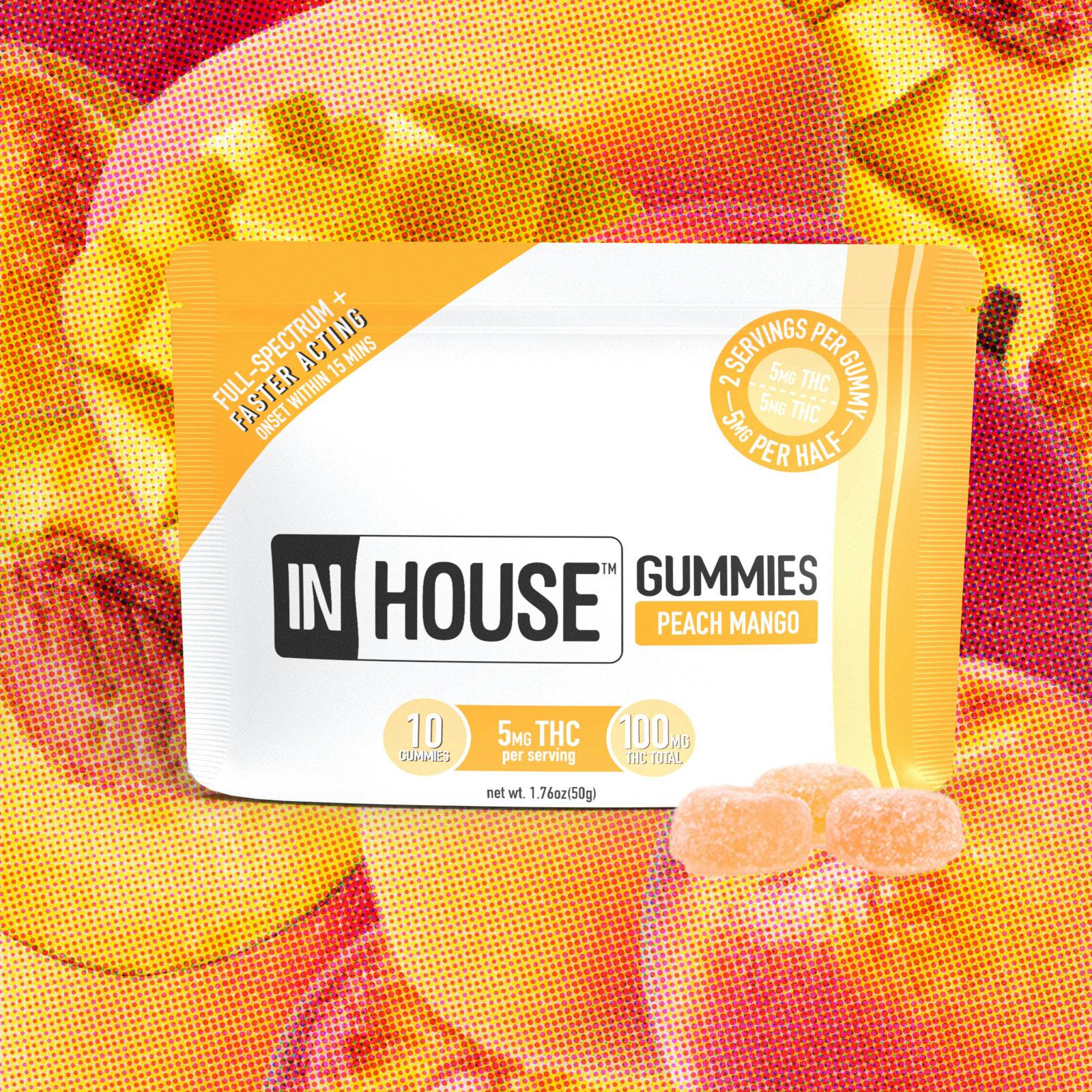 Photograph of product: Peach Mango Gummies - 5mg/20pk