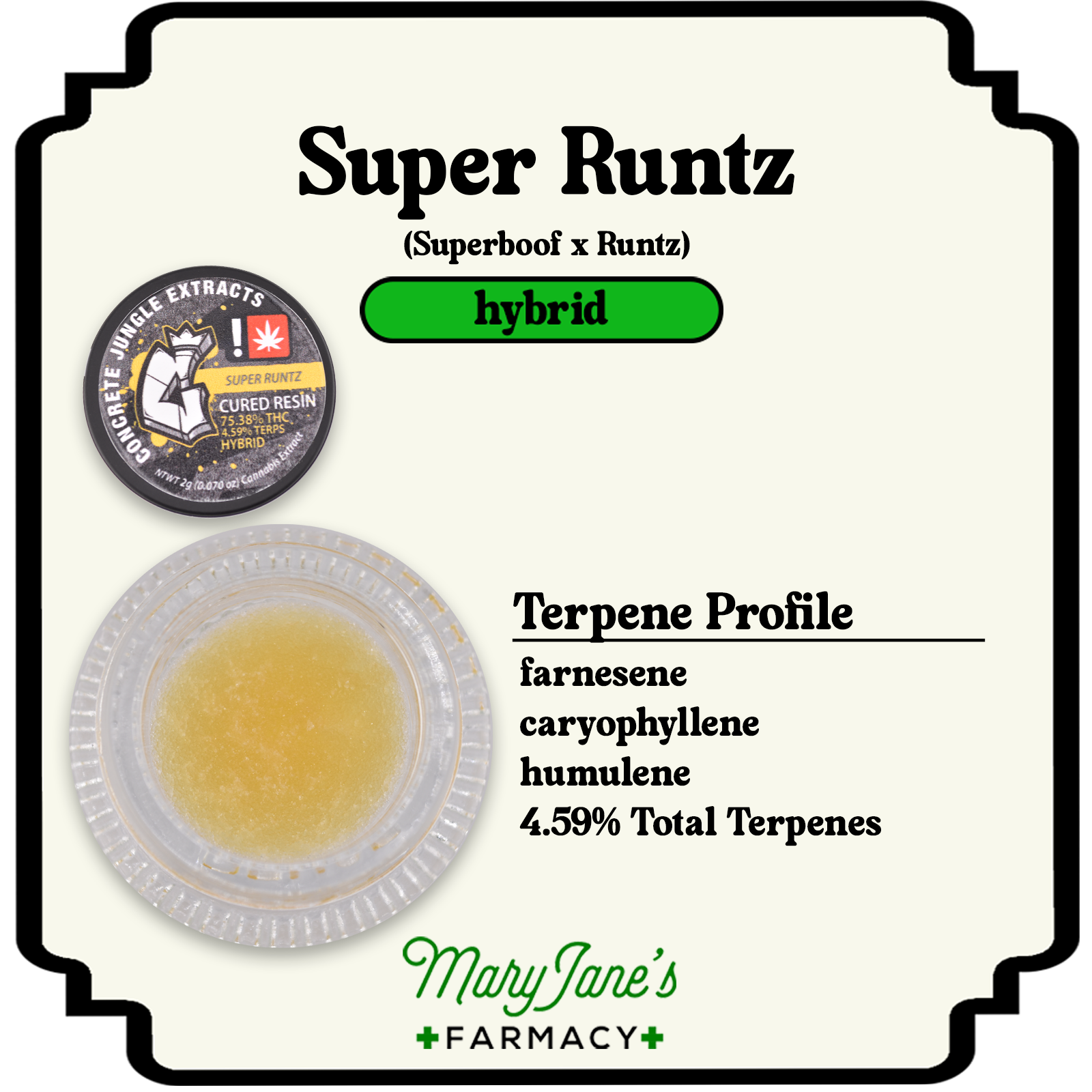 Photograph of product: Super Runtz Cured Resin Extract | 2g