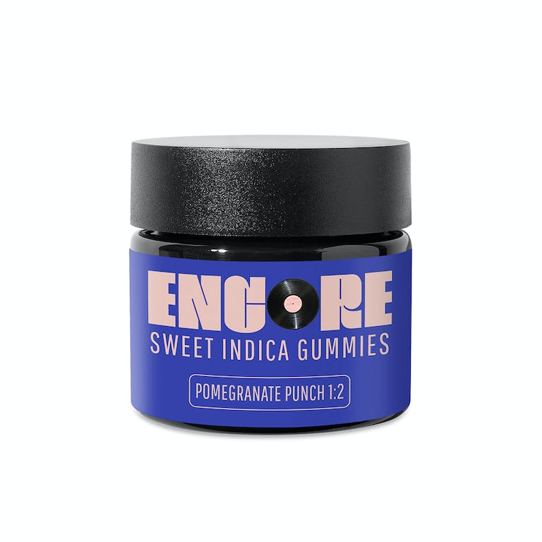 Photograph of product: Pomegranate Punch RSO Gummies 1:2 [10pk] (100mg TH-oui/50mg CBN)