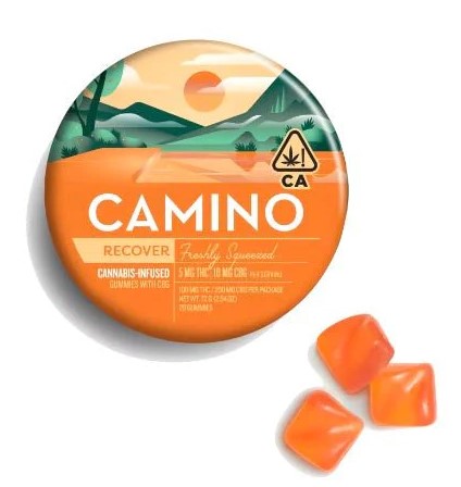 Photograph of product: Camino Gummies Freshly Squeezed CBG 1:2 100mg THC/200mg CBG