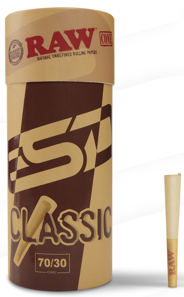 Photograph of product: RAW | Dogwalker Classic Cone 70/30 50 Per Pack