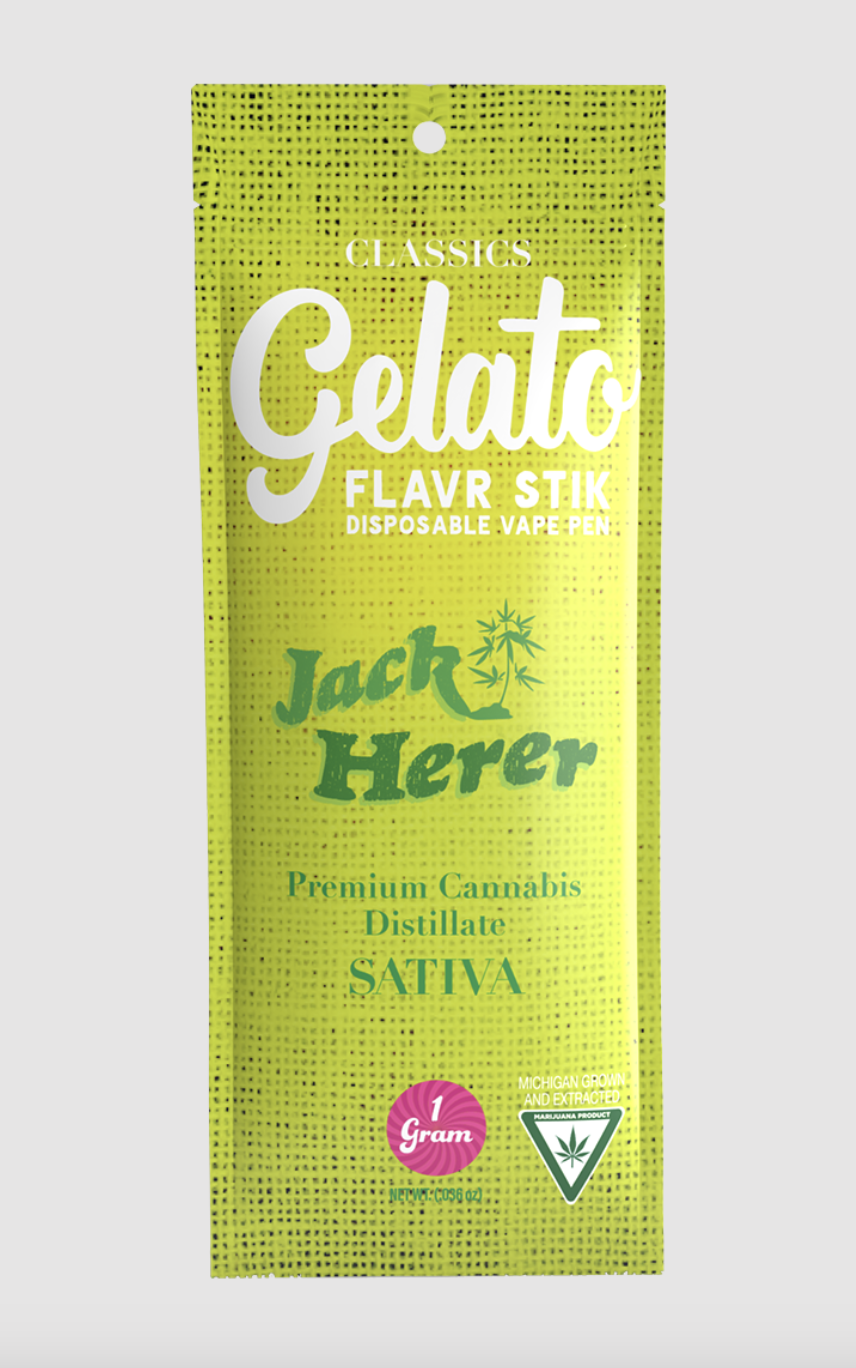 Photograph of product: Gelato: Jack Herer 1G Disposable Vape (S)