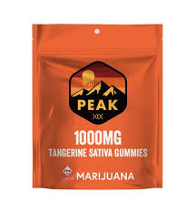 Photograph of product: Dixie Peak Tangerine 10pk Gummies 1000mg