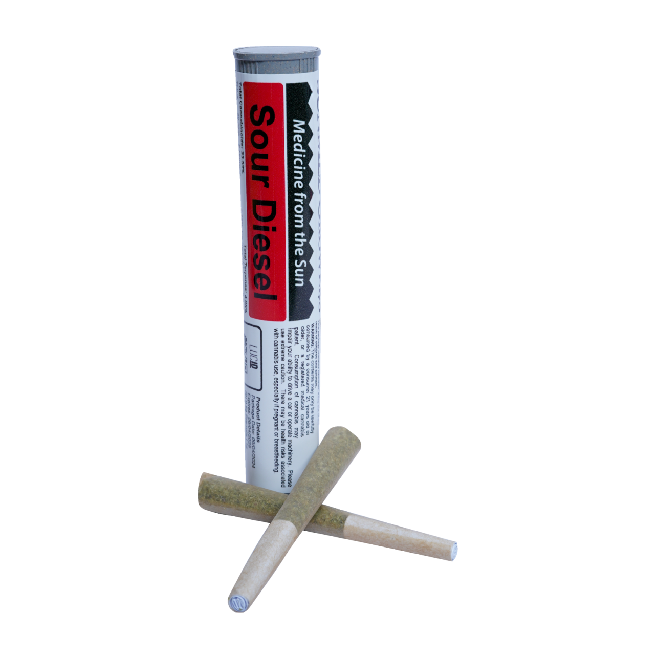 Photograph of product: SunMed: Sour Diesel 2pk Pre-rolls - 1g