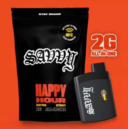 Photograph of product: SAVVY - SUMMER MELON HAPPY HOUR DISPOSABLE (2G) (S)