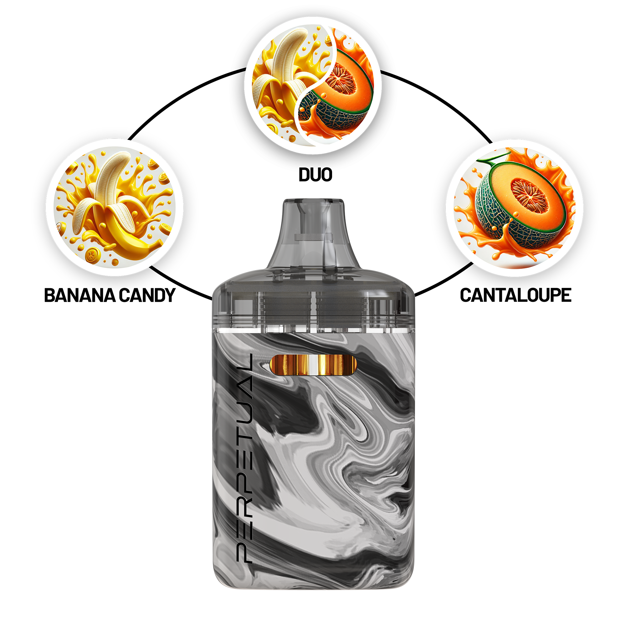 Photograph of product: Banana Candy & Cantalope Crush (H) - 2g Disposable Vape