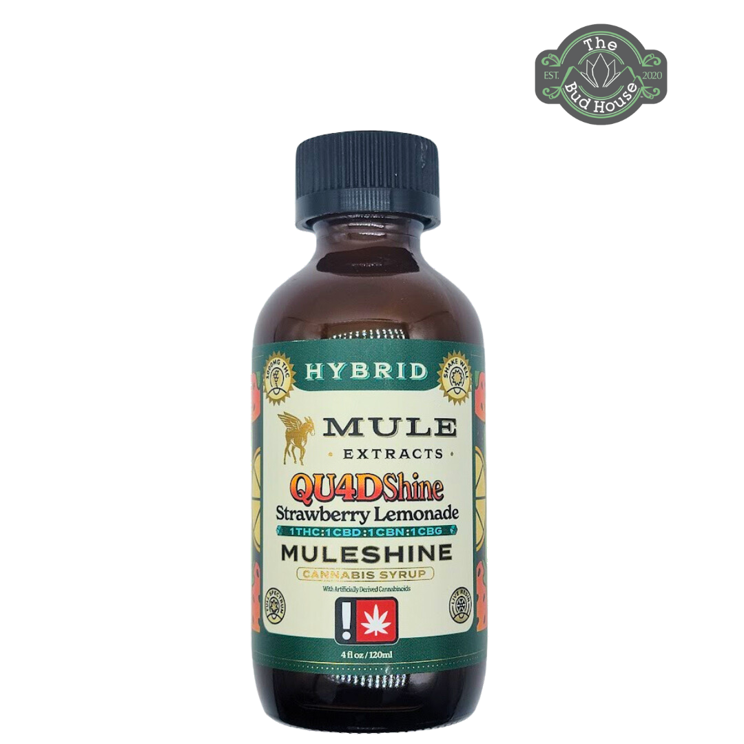 Photograph of product: MuleShine 4oz STRAWBERRY LEMONADE 1:1:1:1 1000mg Tincture