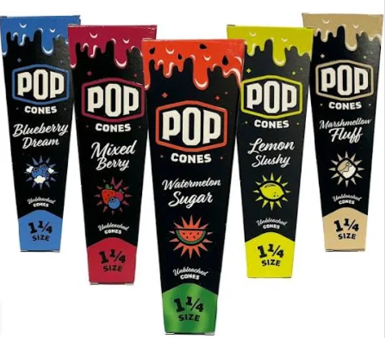 Photograph of product: POP 1 1/4 Cones 6 Pack - Watermelon Sugar