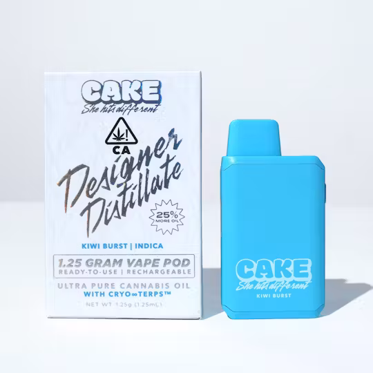 Photograph of product: Cake | Kiwi Burst - 1.25 Grams - Oui'd - Designer Distillate