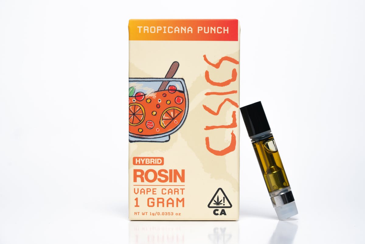 Photograph of product: Clsics | Tropicana Punch Live Rosin Cartridge | 1g