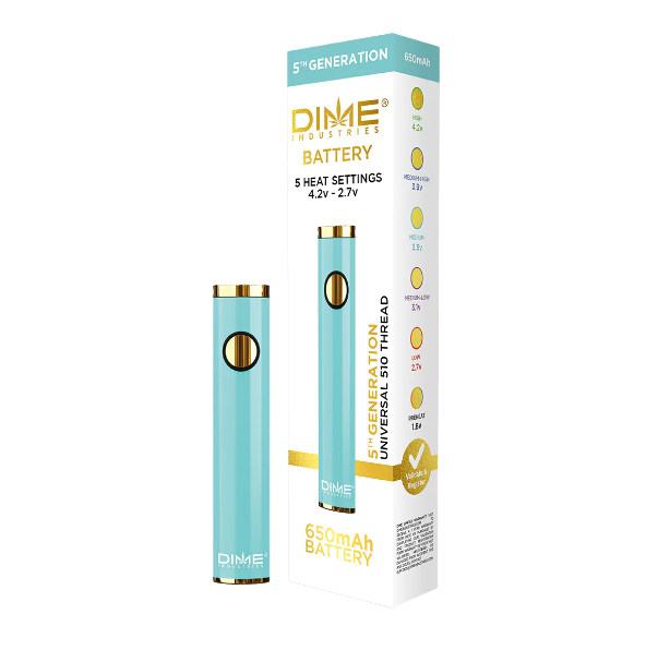 Photograph of product: DIME INDUSTRIES - Battery - 5th Generation - 510 Thread - Blue