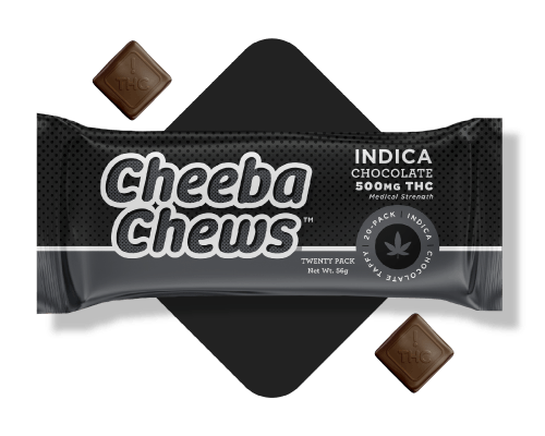 Photograph of product: Cheeba Chews - Oui'd Chocolate Taffy 500MG