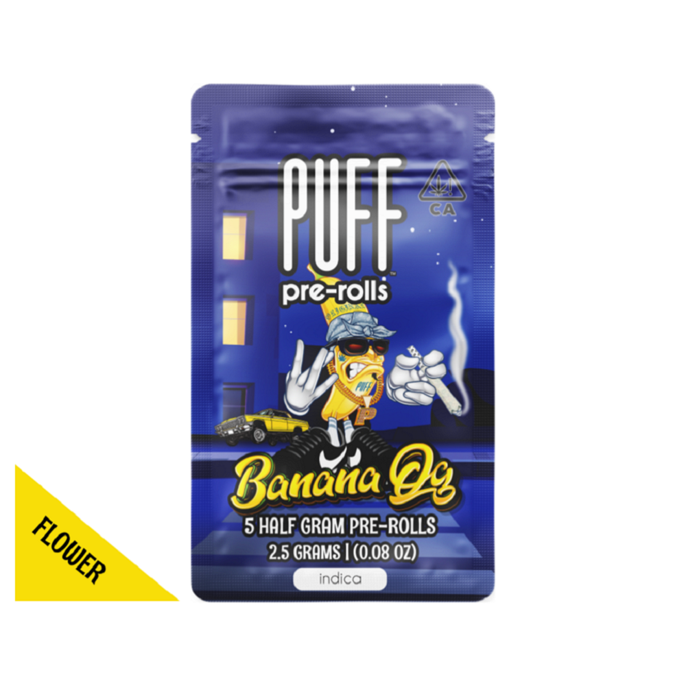 Photograph of Product: BANANA OG 5PK PREROLLS