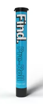 Photograph of product: FIND. Pre-Roll 1pk/1g-Milk Carton