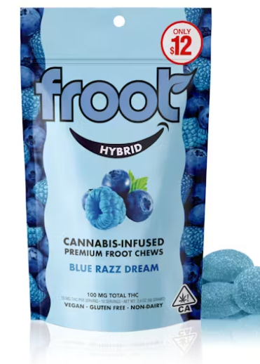 Photograph of product: Blue Razz Dream [H] | 100MG 10PK TH-oui Gummy | Froot