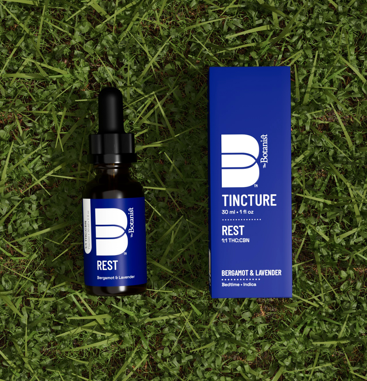 Photograph of product: The Botanist | Rest 1:1 TH-oui:CBN (H) | 100mg Ingestible Tincture 1 pack