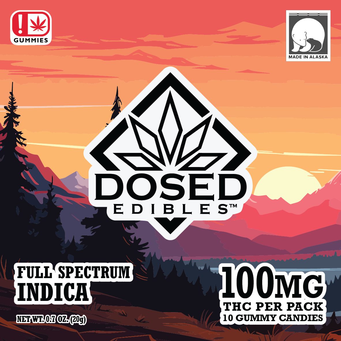 Photograph of product: Dosed Gummies - Full Spectrum Oui'd - 100mg