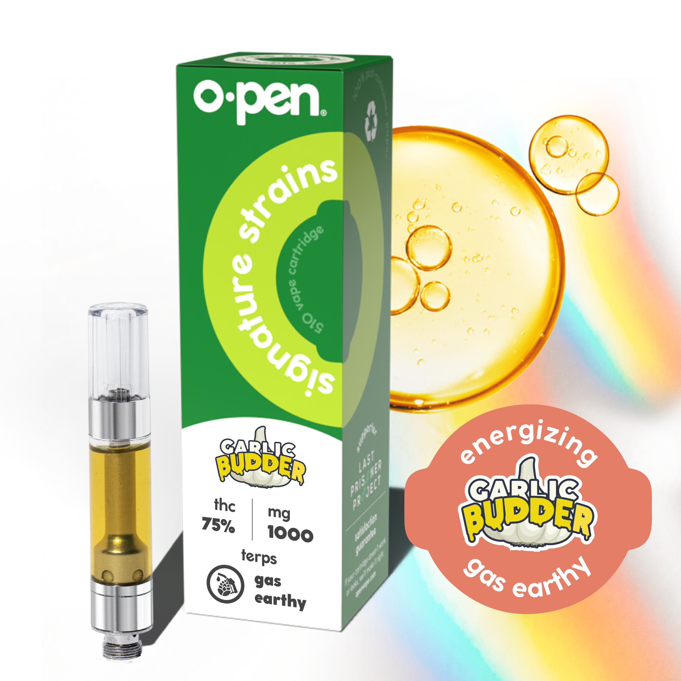 Photograph of product: O.pen Live Resin 1000mg(S)-Garlic Budder