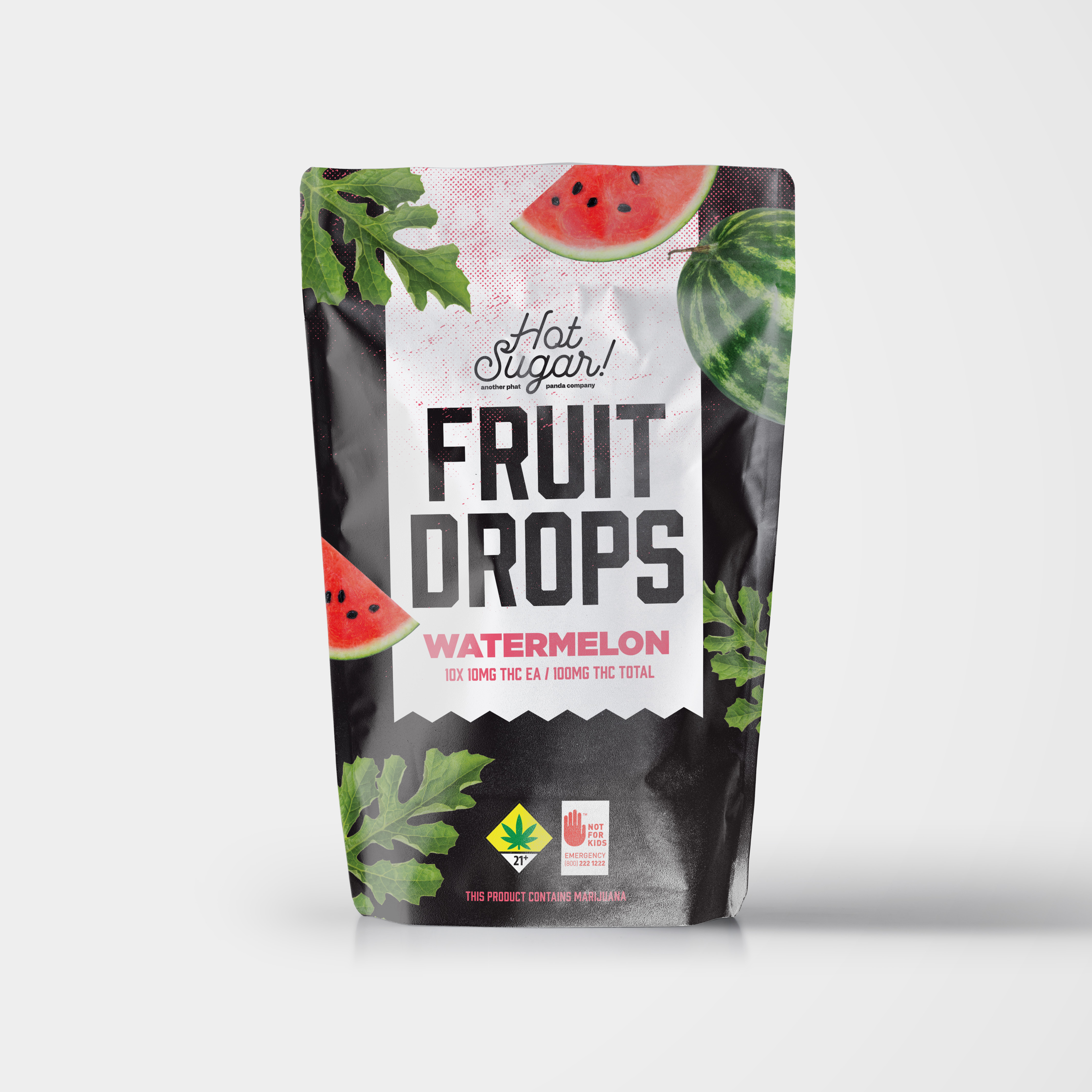 Photograph of product: CBD 1:1 Watermelon Fruit Drops 1:1 CBD | 10pk | (100mg CBD/100mg TH-oui)