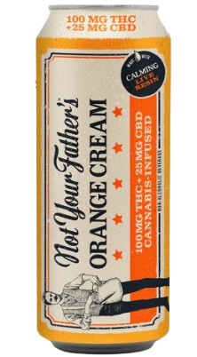 Photograph of product: NOT YOUR FATHERS LIVE RESIN ORANGE CREAM SODA 4:1 TH-oui:CBD HYBRID 100MG