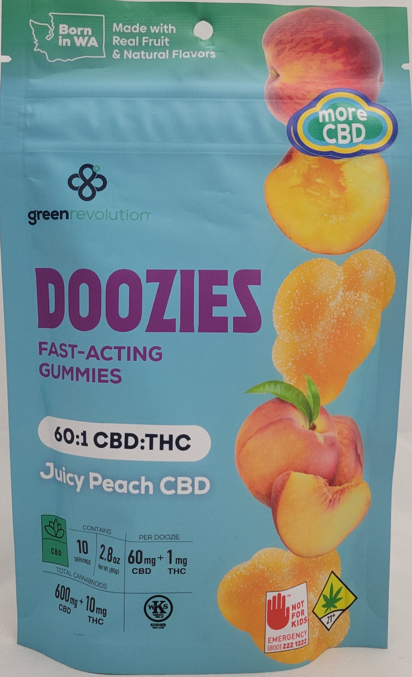 Photograph of product: Peach CBD:TH-oui 60:1 | 10 Pack  *General Use Compliant*