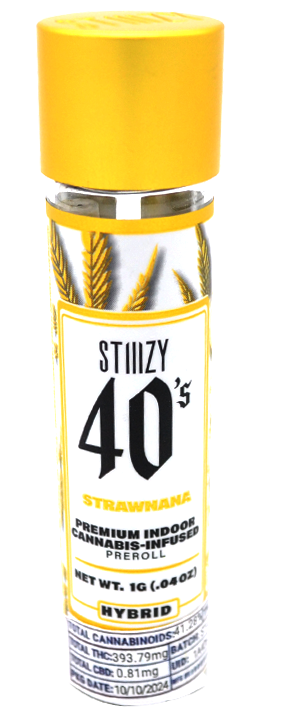 Photograph of product: Stiiizy 40's | Pineapple Express | 1G LR Infused Preroll