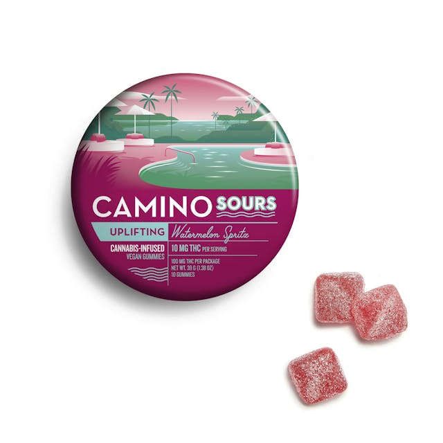 Photograph of product: $27.76 Sours Camino Watermelon Spritz  Gummies - 