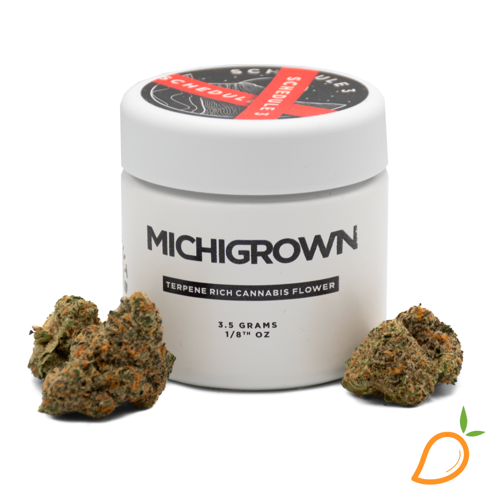 Photograph of product: 3.5g Schedule 3 Prepacked Flower Michigrown